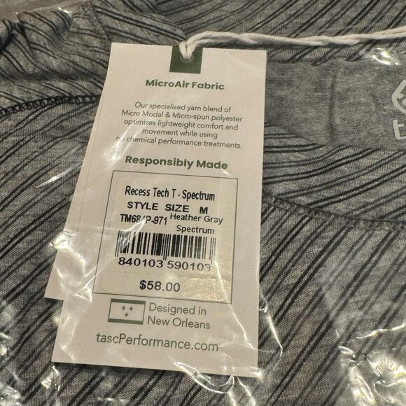 Tasc Performance Recess Tech T-Shirt Tees $58 in Heather Gray Spectrum - Picture 9 of 10